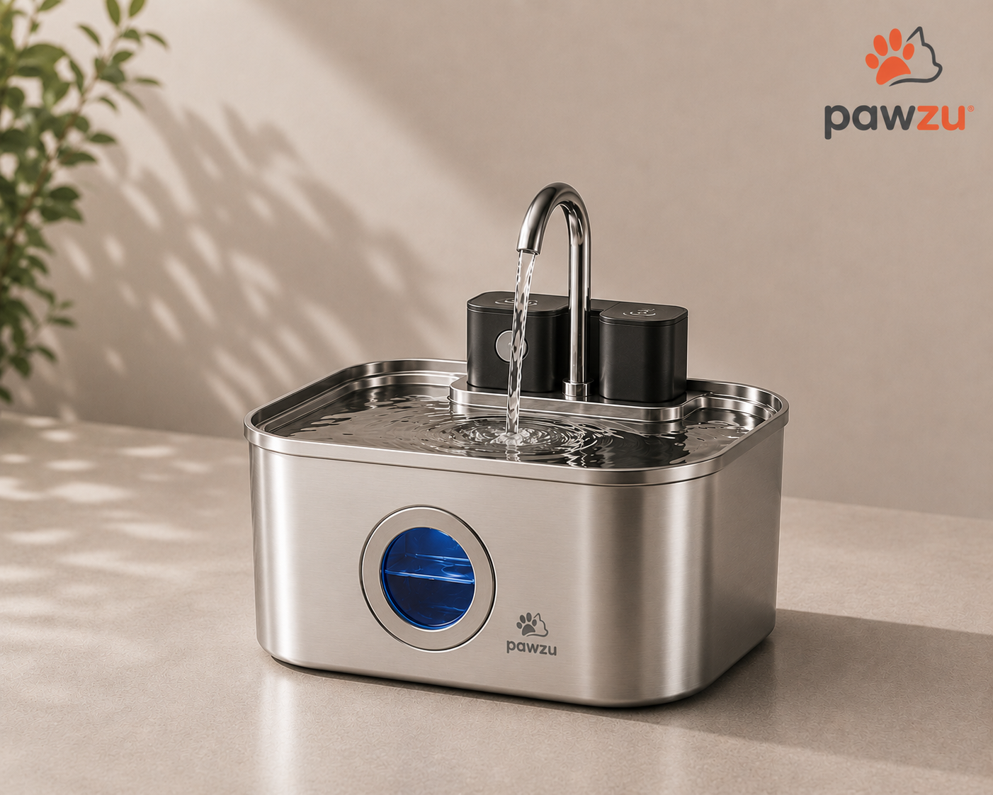 Stainless Steel Automatic Cat Water Fountain